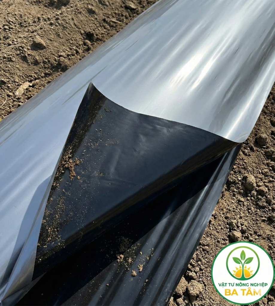Màng phủ nông nghiệp chuyên dụng hai mặt bạc và đen giúp chống cỏ dại | Lưới & Màng Phủ