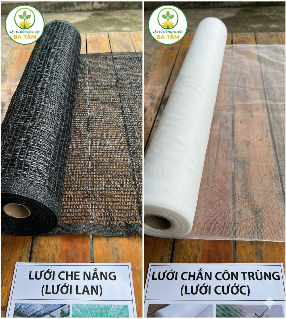So sánh sự khác nhau giữa lưới che nắng Thái Lan và lưới chắn côn trùng | Lưới & Màng Phủ