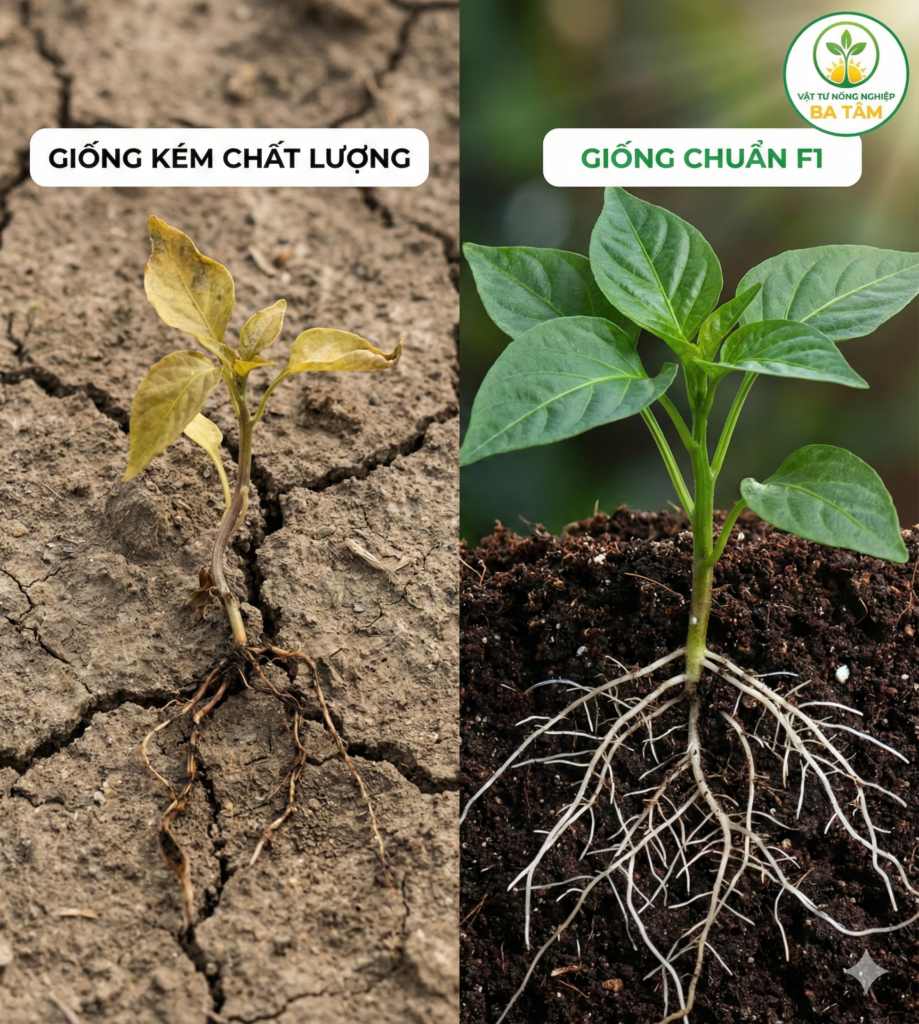 Cây ngô con phát triển khỏe mạnh nhờ chọn đúng hạt giống ngô chất lượng